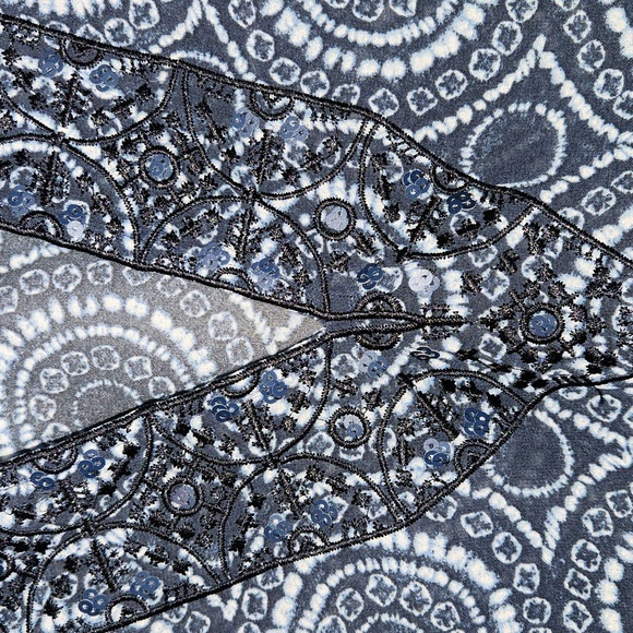 MK Navy & White Beaded Sheer tunic - Picture 3 of 8